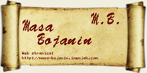 Maša Bojanin vizit kartica